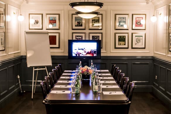 Private dining table dressed for an event at Reform